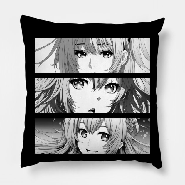 Anime Lewd Girl's Sad and Happy Moment Pillow by AnimeVision