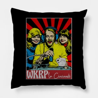 WKRP In Cincinnati Pop Art Fan Art Pillow