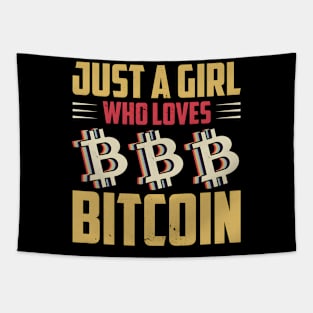 just a girl who loves bitcoin Tapestry