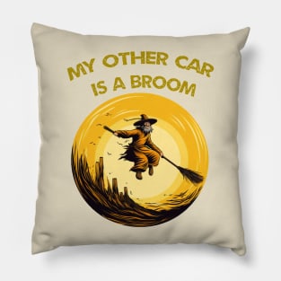 My other car is a broom Pillow