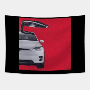 Tesla model X colorus vintage Tapestry