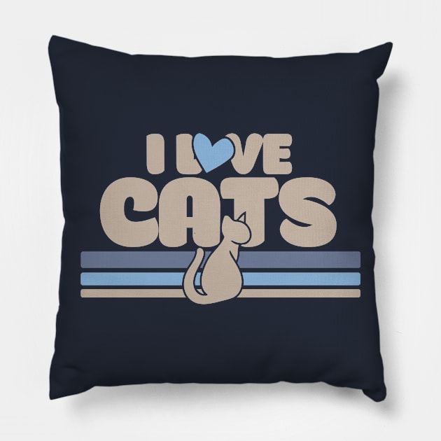 Retro Cat Person Pillow by bubbsnugg