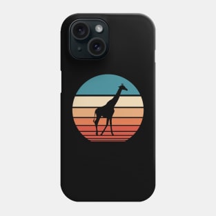 Giraffe Retro Sunset Phone Case