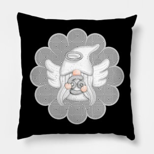 Cancer FLORAL GNOME- HOROSCOPE GNOME DESIGNS BY ISKYBIBBLLE Pillow