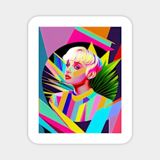 Abstract pop art style woman portrait Magnet