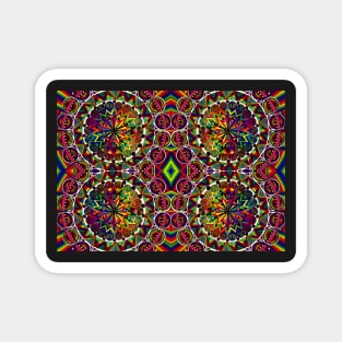 Psychedelic Abstract colourful work 231(Tile) Magnet