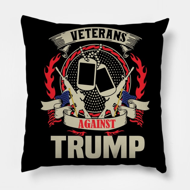 Veterans against Trump 2020.. veterans gift Pillow by DODG99