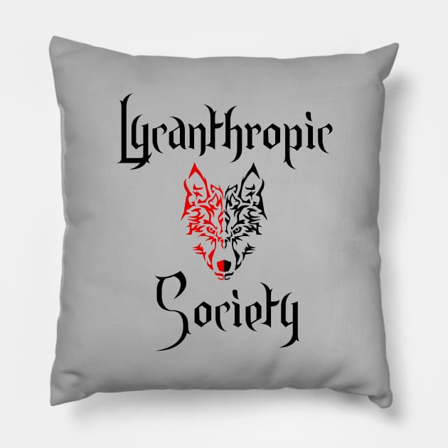Lycanthropic Society - Werewolf Humor Pillow by TraditionalWitchGifts