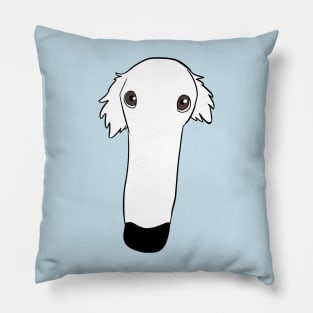 Borzoi dog cute face - the long nose dog Pillow