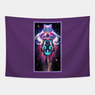 Anime Cute Cat Girl | Quality Anime Girl Artwork | Sci-Fi Manga Girl Anime Art Tapestry