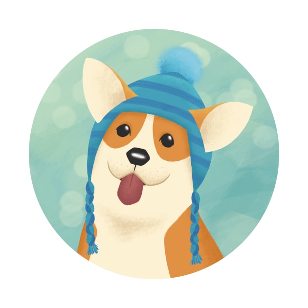 Winter Corgi by AmalteaOlenska