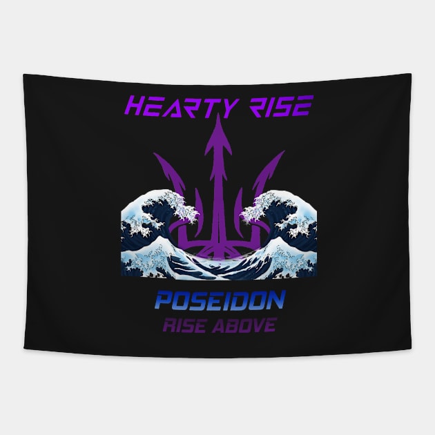 Hearty Rise Poseidon Without Squid Hunters Logos Tapestry by squidhunterwa