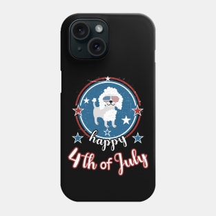 Happy 4Th of July Cute Poodle Dog Phone Case