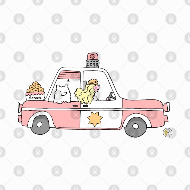 Pink police car by Mellowdays