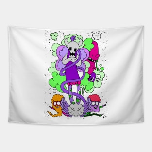 cute monster and a friends Tapestry