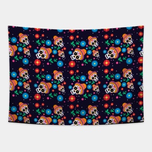 Sugar Skull Pattern Tapestry