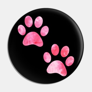 watercolour puppy paws watercolor dog paw pink Pin