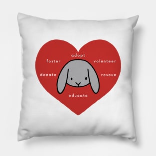 Adopt, Foster, Rescue - Bunnies! Pillow