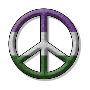 Peace Pride design in Genderqueer pride flag colors T-Shirt