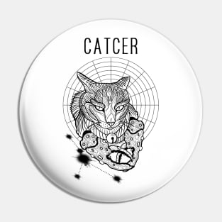 A zodiac cattery: cancer - catcer Pin