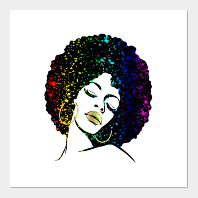 Black Girl Magic Gift Queen Afro Diva Lips Paint Black Girl