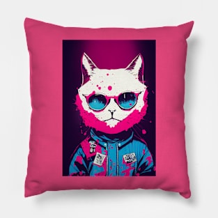 Cat in a jacket Pillow