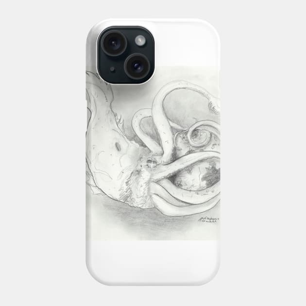 Squid Hugging World Phone Case by pegacorna