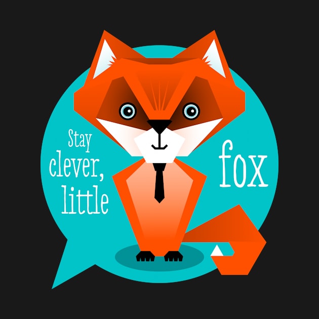 Illustration nursery fox - Stay clever, little fox by Piakolle