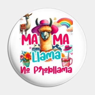 NO PROB-LLAMA  Design Vintage Llama Funny Pin