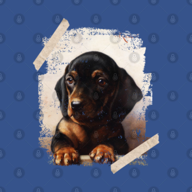 Discover Dachshund Puppy Painting - Dachshund Puppy - T-Shirt