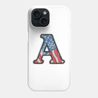 American Embroidered Font Phone Case