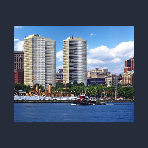 Philadelphia PA - Tugboat by Philadelphia Skyline by SusanSavad