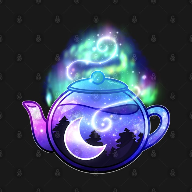 Aurora Borealis Teapot - Dreamy Aesthetic by heysoleilart by heysoleilart