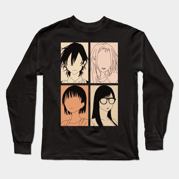 Summertime Render or Summer Time Rendering All Anime Characters in  Minimalist 4 Panels Pop Art Design - Summertime Render - T-Shirt