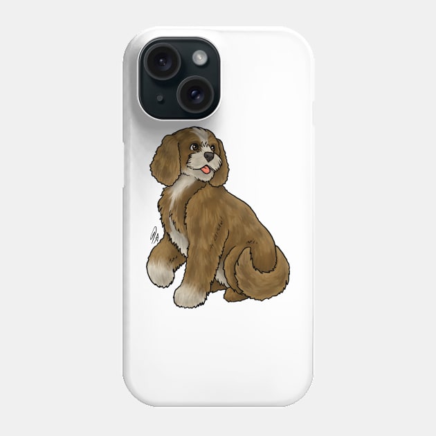 Dog - Cockapoo - Brown Phone Case by Jen's Dogs Custom Gifts and Designs