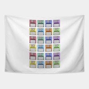 Floppy Disk Pattern Tapestry