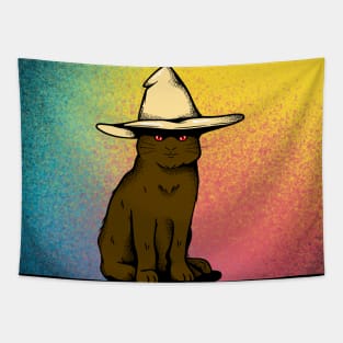 Brown Wizard Cat Tapestry