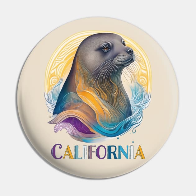California Seal Pin by 2HivelysArt