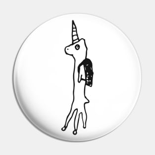 Unicorn Goes to School Pin