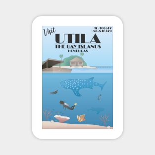 Utila Honduras The Bay Islands Retro Travel Magnet