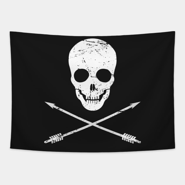 Skull and Arrows Archery Tapestry by MeatMan