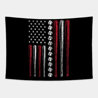 American Flag Baseball Team Boys Girls Tapestry