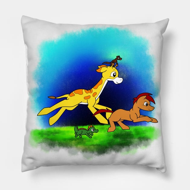 Journey of Friends Pillow by RockyHay