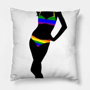 Rainbow bikini Pillow