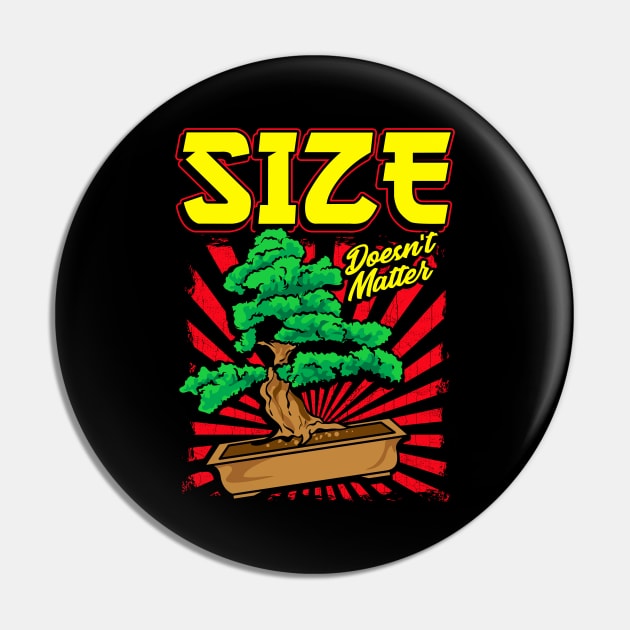 Cute Size Doesn't Matter Small Bonsai Tree Plant Pin by theperfectpresents