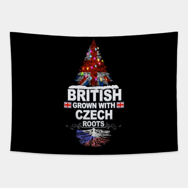 British Grown With Czech Roots - Gift for Czech With Roots From Czech Republic Tapestry by Country Flags