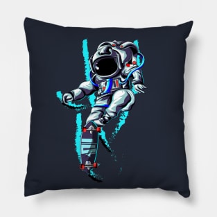 astronaut skateboard Pillow