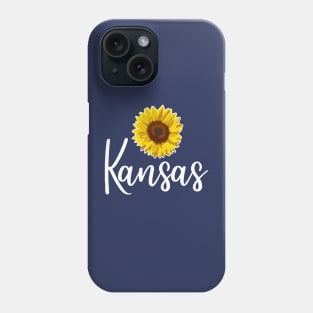 Kansas The Sunflower State Classic Script Phone Case