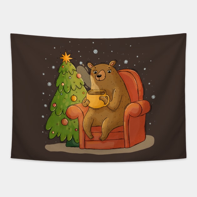 Winter Bear Tapestry by Tania Tania