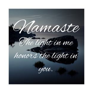 Namaste The Light In Me Honors The Light In You - Yoga Zen T-Shirt